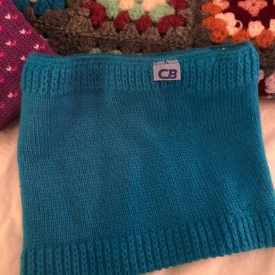Winter Lot: Crochet Blanket/Gloves/Hats/Scarves -Lot 275