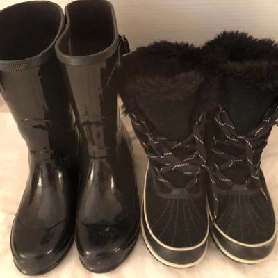 Womenâ€™s L.L. Bean Wellie & Sorel Boots (Sz 9M & 9.5) -Lot 277