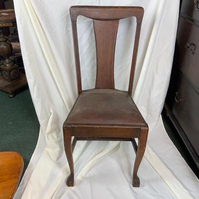 Lot 226 | Single Mahogany Leather Seat Chair