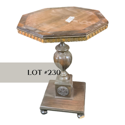 Lot 230 | Octagon Pedestal Table