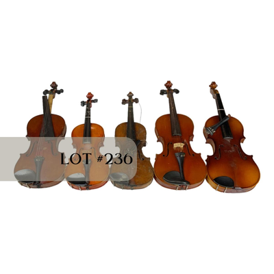 Lot 236 | Five Wall-Hanger Violins with Cases
