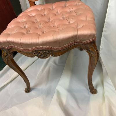 Lot 238 | Tufted Pink Satin Chair