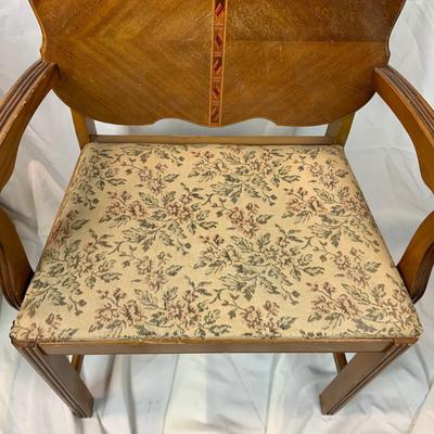 Lot 239 | Art Deco Inlaid Back Vanity Chair