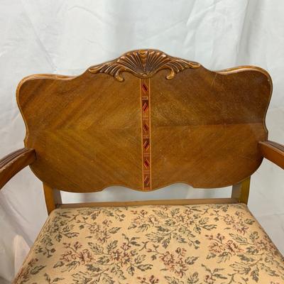 Lot 239 | Art Deco Inlaid Back Vanity Chair
