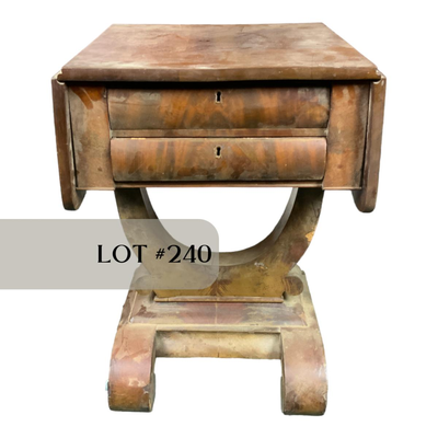 Lot 240 | Walnut Empire 2-Drawer Stand