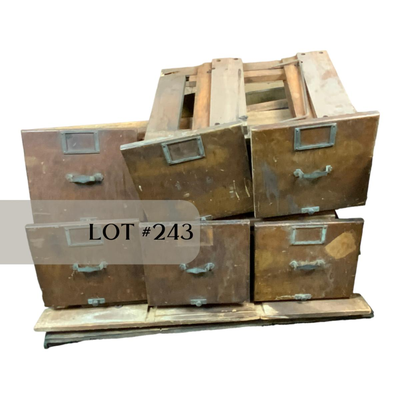 Lot 243 | Industrial Salvage | 6 Drawers and Parts