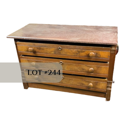 Lot 244 | 1800s Marble Top Chest