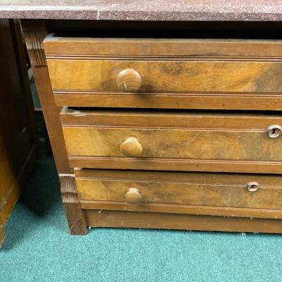 Lot 244 | 1800s Marble Top Chest