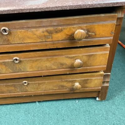 Lot 244 | 1800s Marble Top Chest