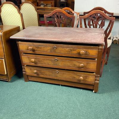 Lot 244 | 1800s Marble Top Chest