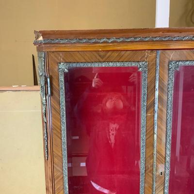 Lot 249 | Two-Piece Red-Lined Bookcase