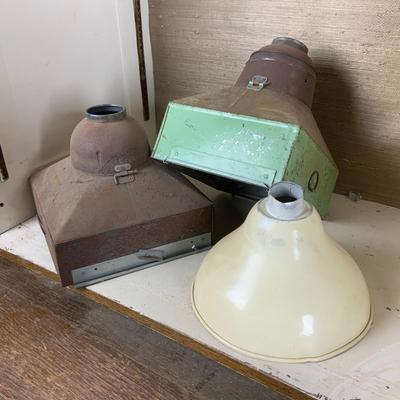 Lot 263 | Hoosier Cabinet Inserts | Enamel Lamp Shade