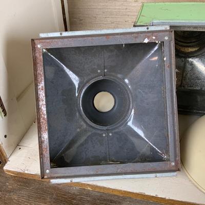 Lot 263 | Hoosier Cabinet Inserts | Enamel Lamp Shade