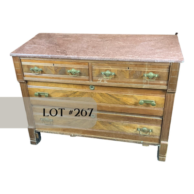 Lot 267 | 4-Drawer Marble-Top Chest