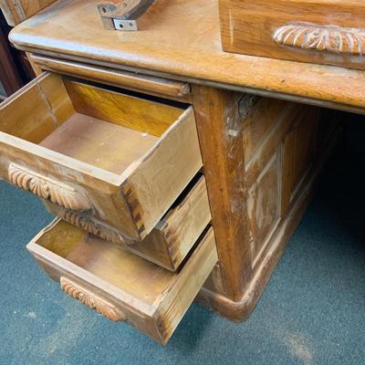 Lot 269 | LARGE Oak Roll-Top Desk