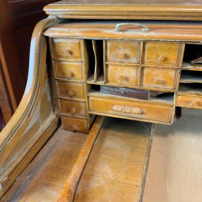 Lot 269 | LARGE Oak Roll-Top Desk