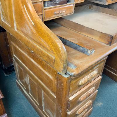 Lot 269 | LARGE Oak Roll-Top Desk