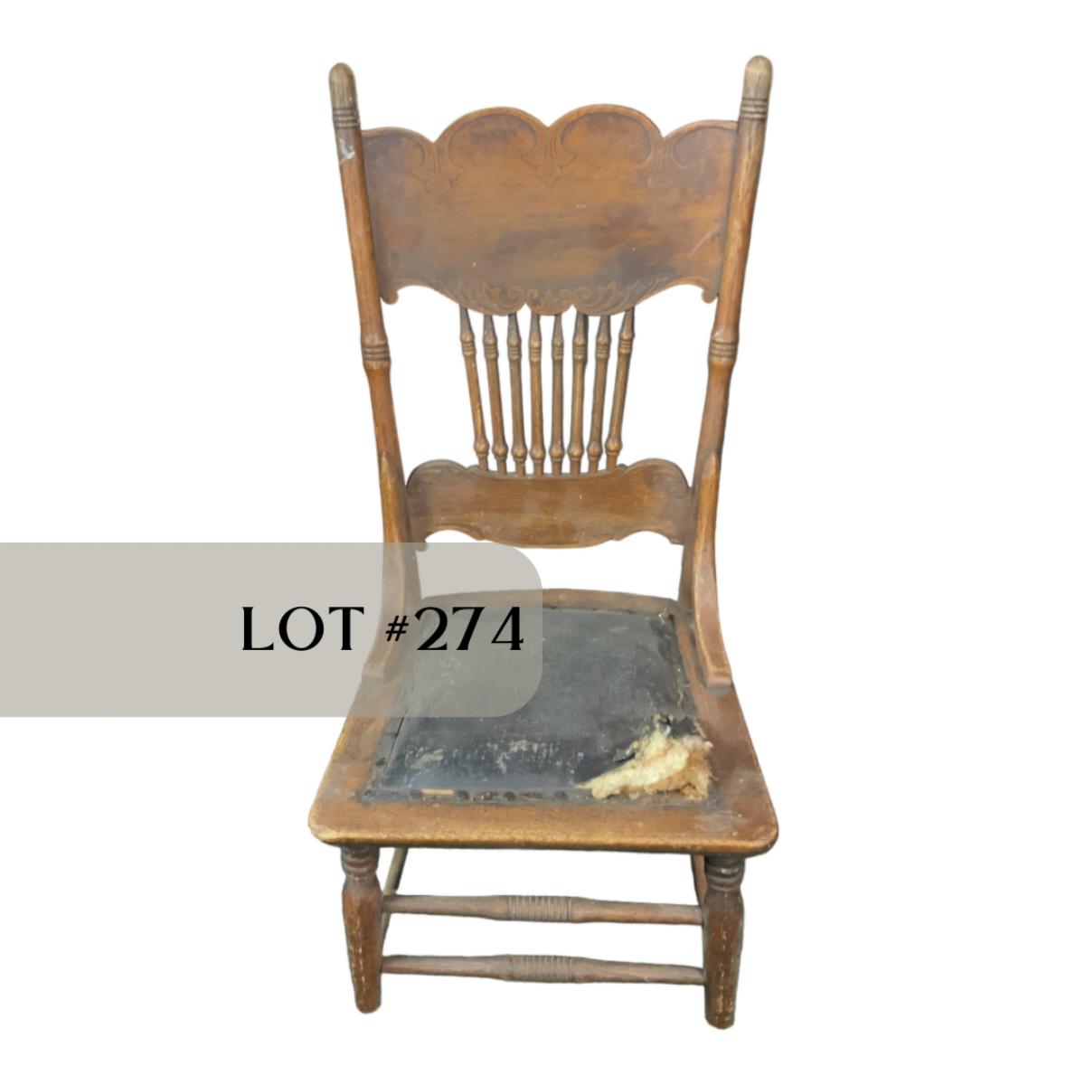 Lot 274 ShortLegged Chair