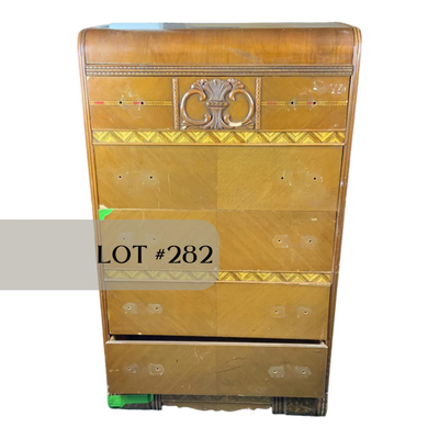 Lot 282 | Art Deco Tall Waterfall Chest of Drawers
