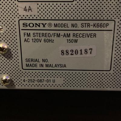 Sony 5.1 Channel AV Receiver- STR-K660P And  Sony DVP-NS41P Progressive Scan Component Digital Video CD/DVD Player