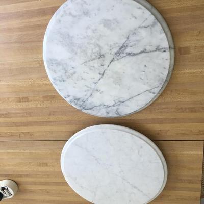 Large Marble Trivet and Lazy Susan. Made in Italy