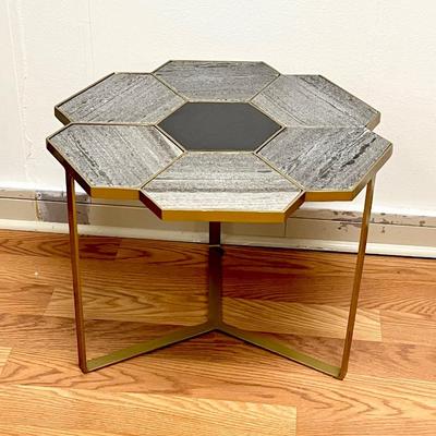 Marble/Brass Flower Table