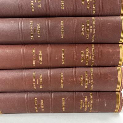 1523 Antique Set of 10 Volumes Published 1886 Messages & Papers of the Presidents 1789-1897 by James D. Richardson