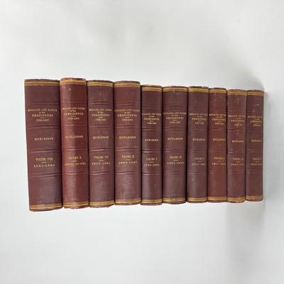 1523 Antique Set of 10 Volumes Published 1886 Messages & Papers of the Presidents 1789-1897 by James D. Richardson