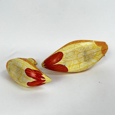 1525 Set of 4 Hand Carved & Hand Painted Waterfowl Birds