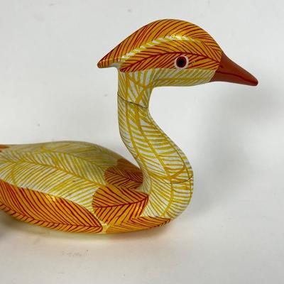 1525 Set of 4 Hand Carved & Hand Painted Waterfowl Birds