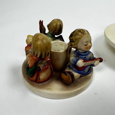 1528 Vintage Hummel Goebel Ashtray & Pair of Candlesticks