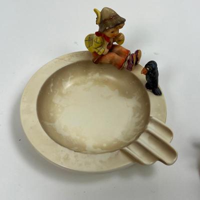 1528 Vintage Hummel Goebel Ashtray & Pair of Candlesticks