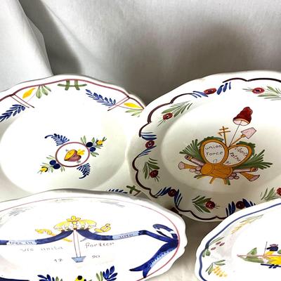 1532 Set of 12 Vintage Quimper Plates