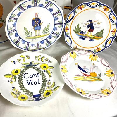 1532 Set of 12 Vintage Quimper Plates