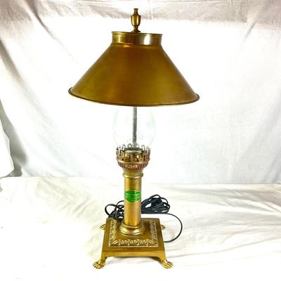 1533 Vintage Orient Express Istanbul Brass Table Lamp