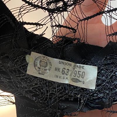 Black Velvet Fascinator Birdcage Netted Funeral Mourning Hat
