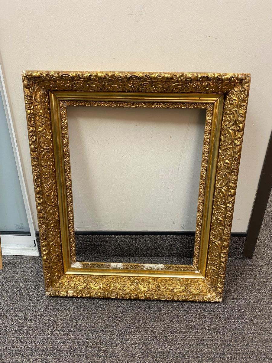 Vintage Gold Painted Ornate Picture Art Frame No Glass
