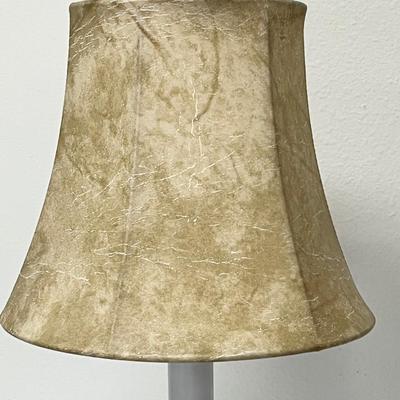 Vintage Brass Candelabra Lamps ~ Leather Shades