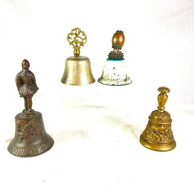 1542 Vintage Brass and Enameled Bells