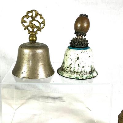 1542 Vintage Brass and Enameled Bells