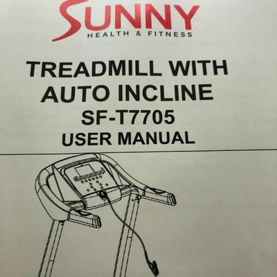 Sunny SF-T7705 Treadmill #2 Tested -Lot 283