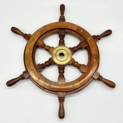 18â€ Nautical Wood Ship Wheel