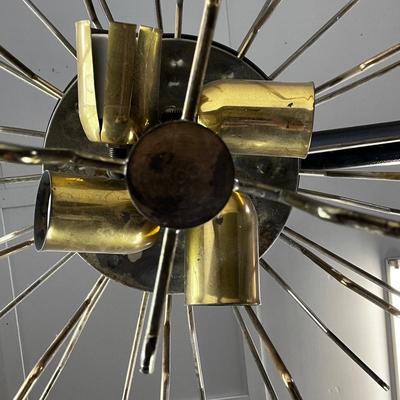 1550 Vintage Suspension Lamp Made in Italy Tronchi Murano Glass