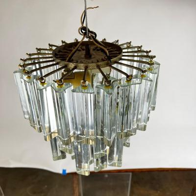 1551 Mid Century Modern Camer Murano Glass Tiered Chandelier