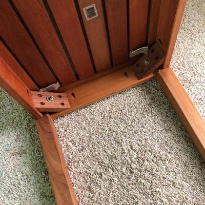 JRA Wooden Bench with Removable Cushion -Lot 282