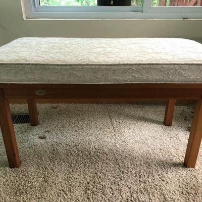 JRA Wooden Bench with Removable Cushion -Lot 282