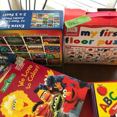 Kids Floor Puzzles, Coloring Books & More -Lot 285