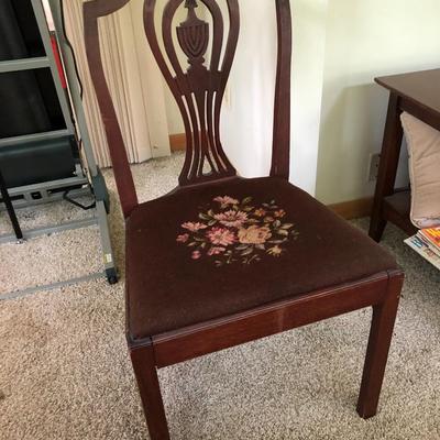 Antique Needlepoint Chair -Lot 288