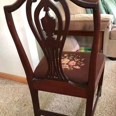 Antique Needlepoint Chair -Lot 288