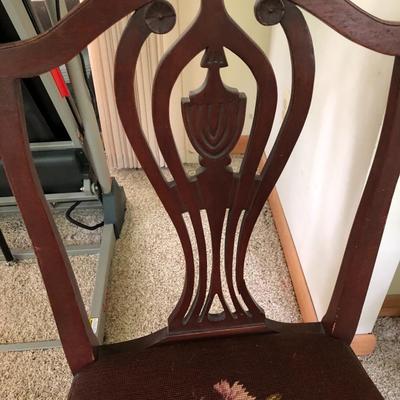 Antique Needlepoint Chair -Lot 288